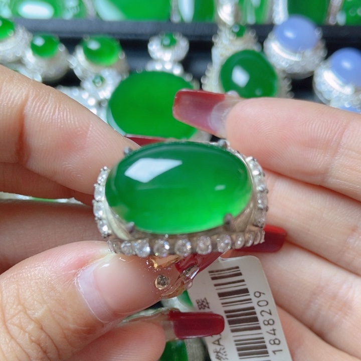 翡翠颈饰银S925镶嵌1848209。