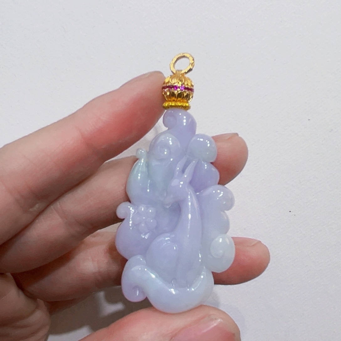 翡翠未镶嵌吊坠(赠链)代编织