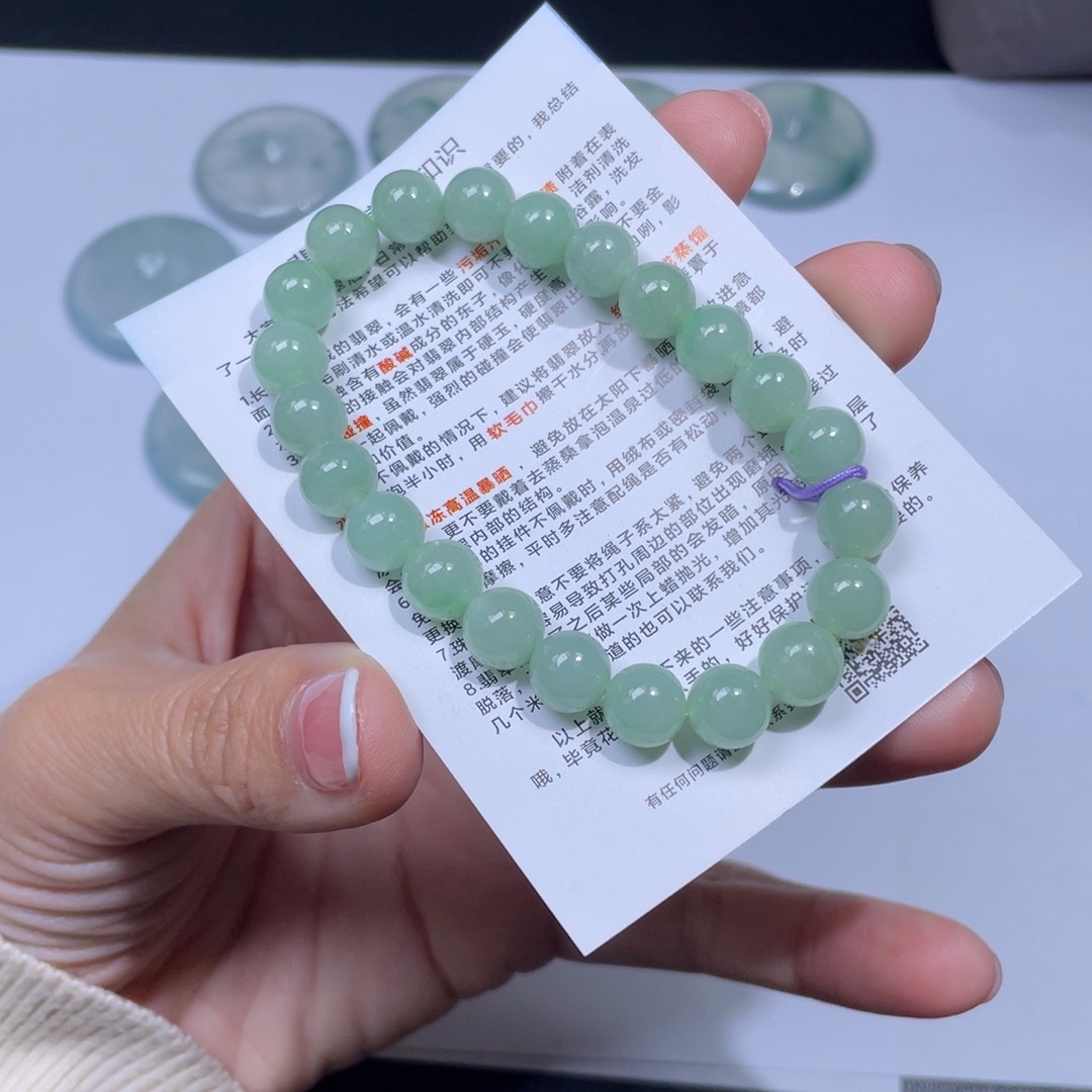 翡翠手链未镶嵌手串