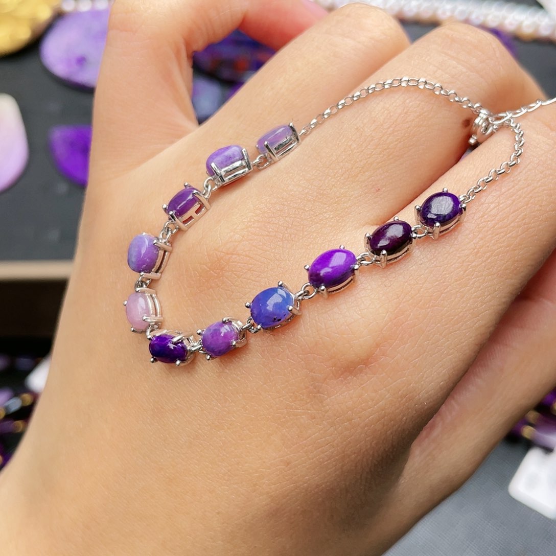 苏纪石（舒俱来）手链银S925镶嵌