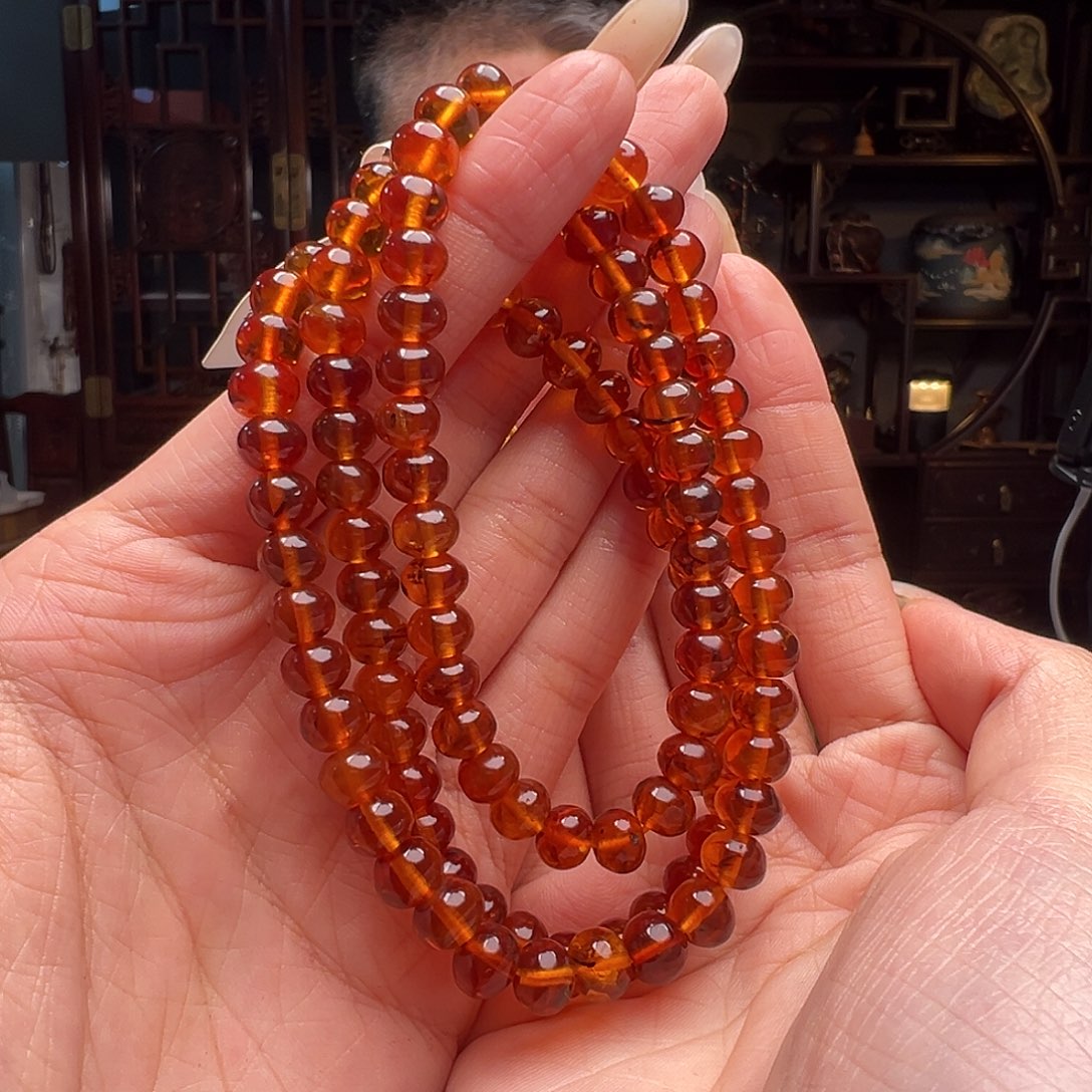 琥珀裸石未镶嵌抚顺琥珀20088。7mm