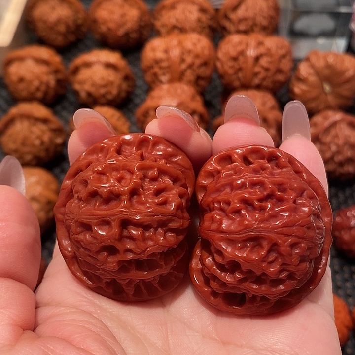 吊坠文玩核桃40超玉化宫灯1051