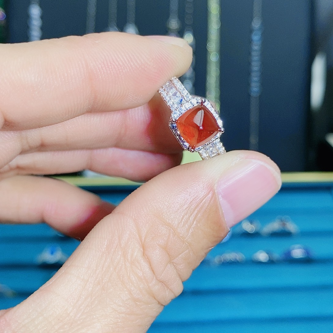 橄榄石吊坠(不含链)银S925镶嵌