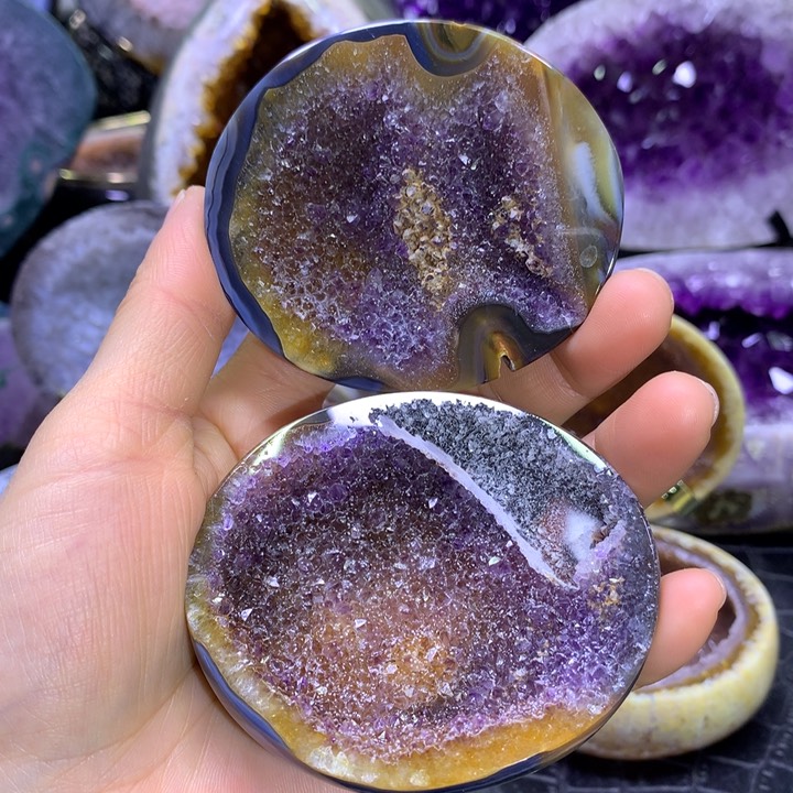 水晶福利全抛紫彩盆未镶嵌