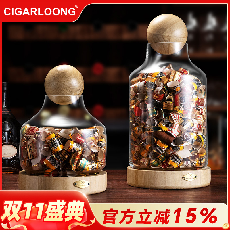 茄龙雪茄标收纳罐个性展示防潮摆件装饰瓶收藏纪念CLX-23IO1