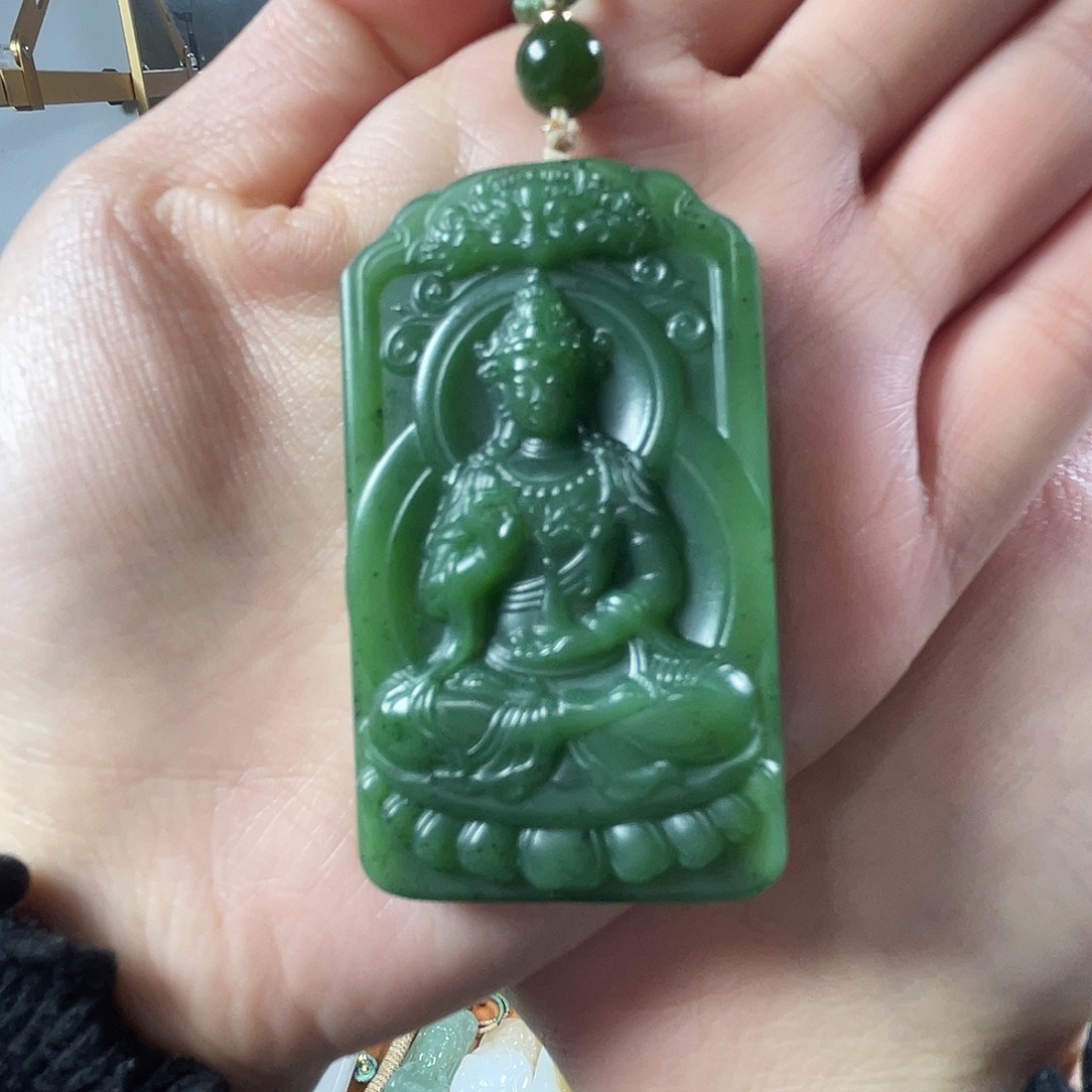 ༺***༻和田玉（碧玉）未镶嵌挂件