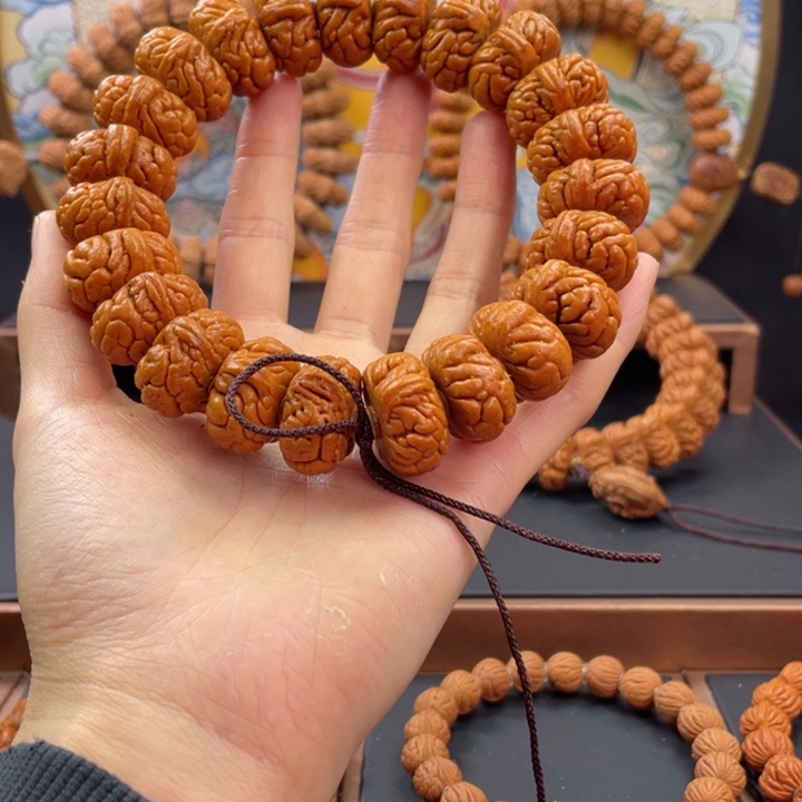 桃核手串龙纹桃核矮霸