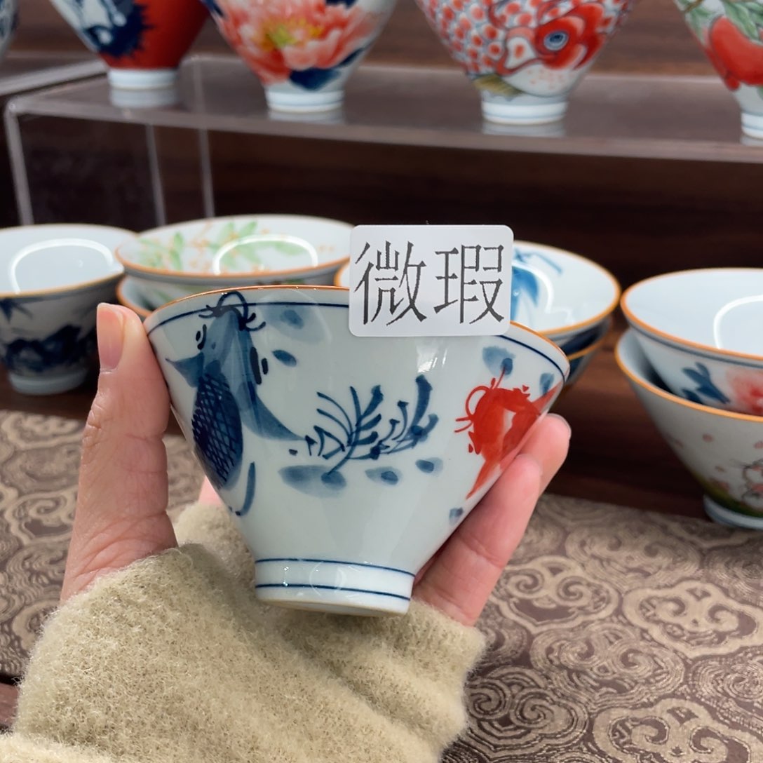 微瑕纯手绘釉下彩