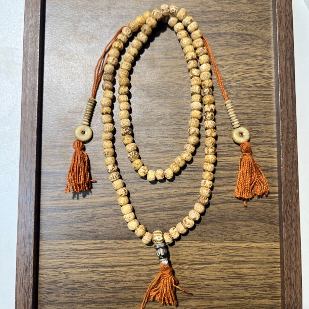 牛骨雕藏式108颗卡8多圈