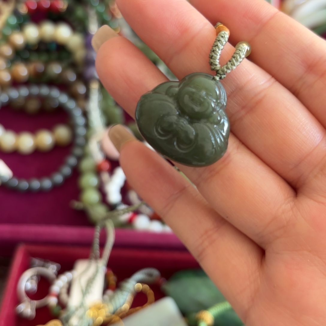 和田玉未镶嵌颈饰68442