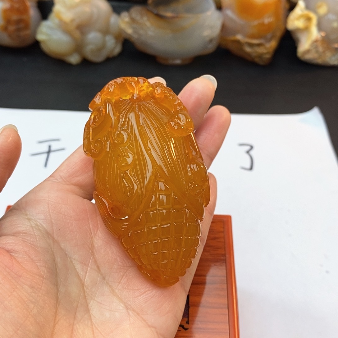 玛瑙/玉髓珠宝奇石未镶嵌偶*