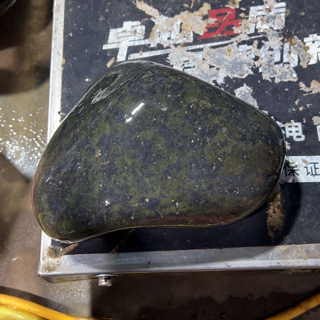 未镶嵌蛇纹石玉西藏藏玉药王石户*