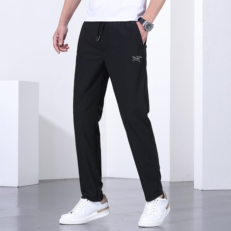 【奥特莱斯】刺绣鸟冰丝裤男款速干透气户外休闲长裤夏季百搭裤子潮