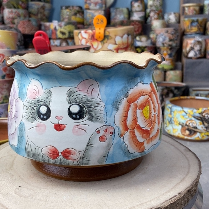 红陶景德镇艺术手绘作品