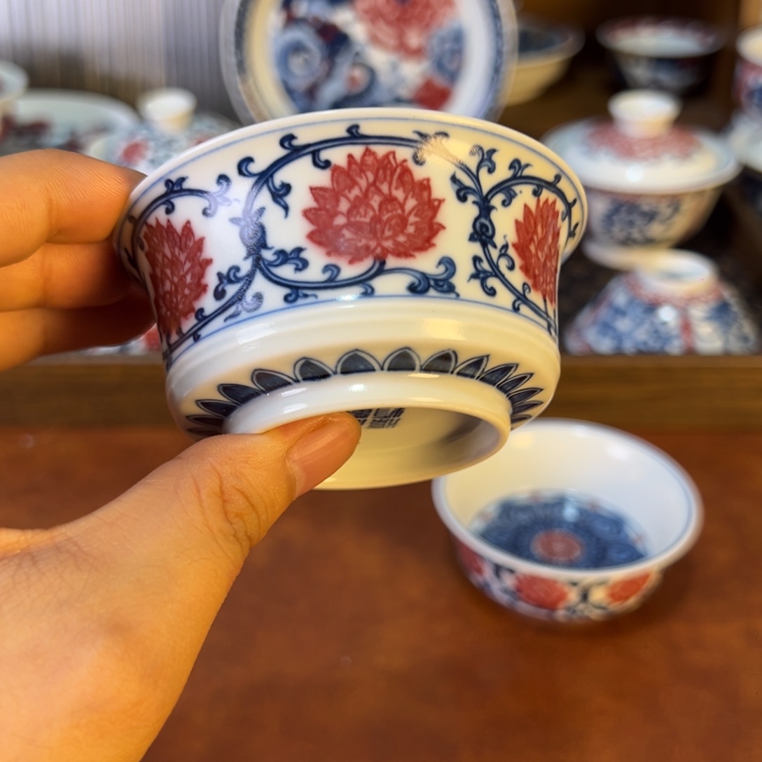摆件景德镇手工陶瓷茶器百宝箱