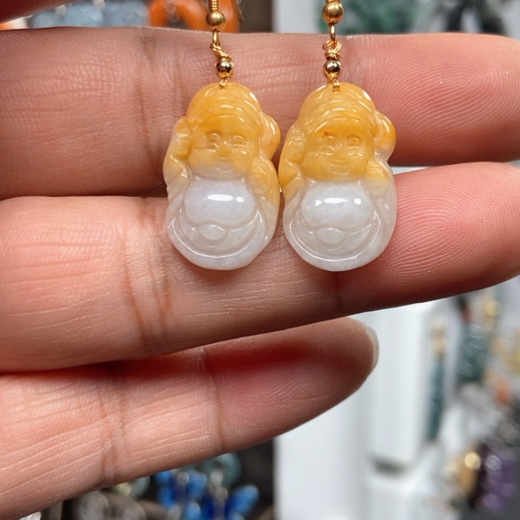 【闪购商品】翡翠耳饰银S925镶嵌耳饰