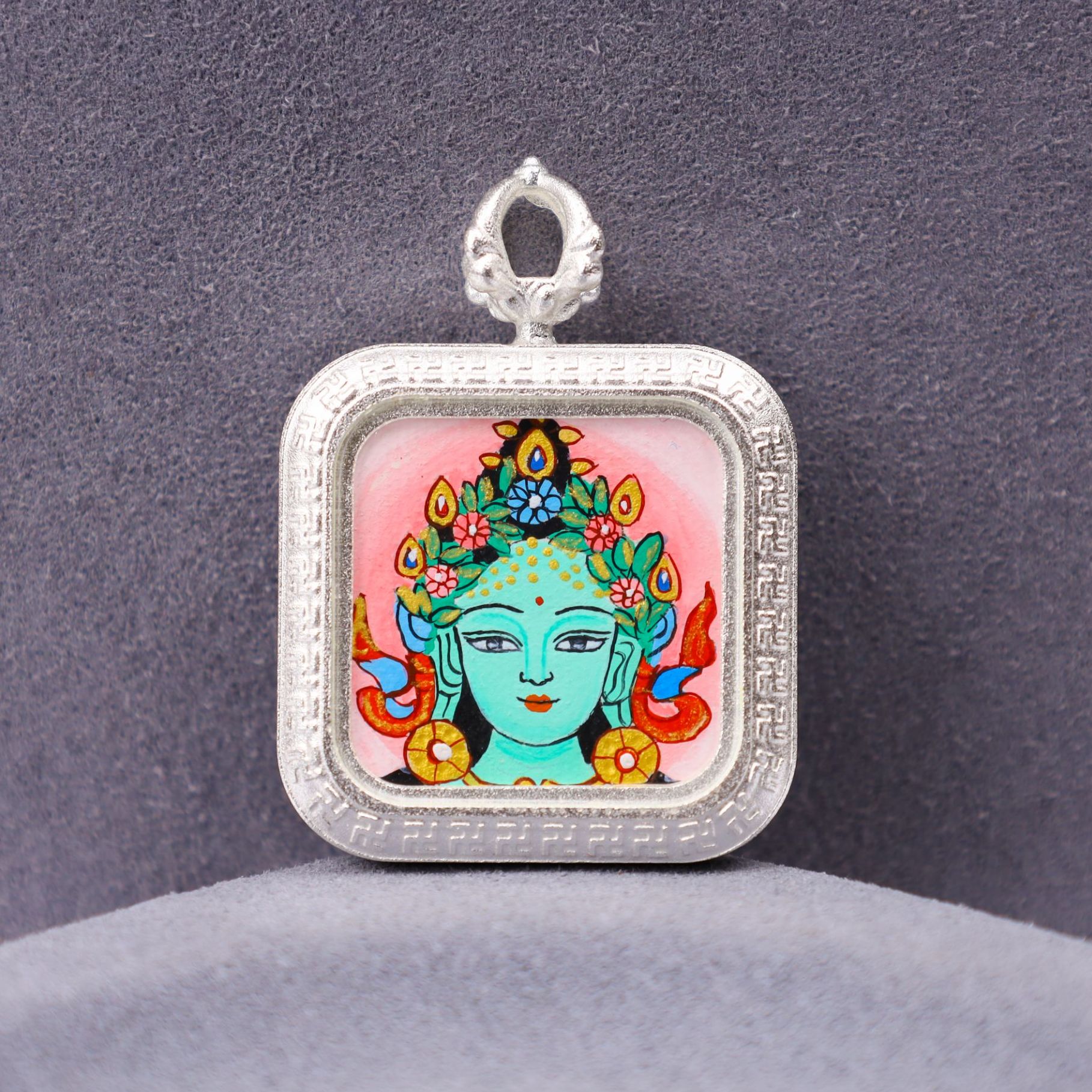 【心如甄选】绿度母方块·唐卡-YCTK1030