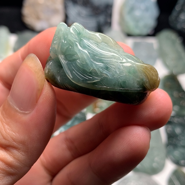 翡翠未镶嵌颈饰龙龟40