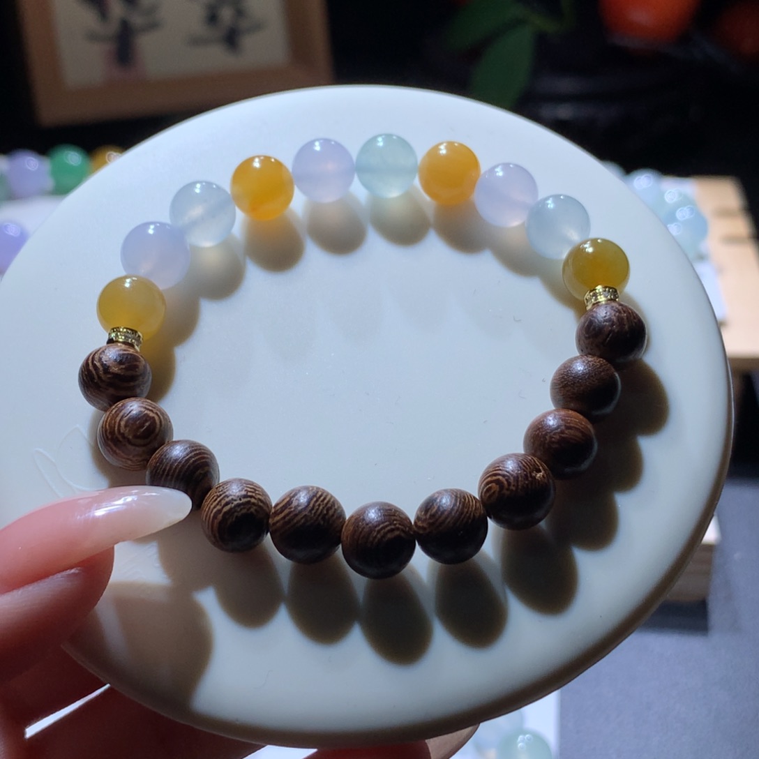 翡翠散珠明媚动人珠串卡8