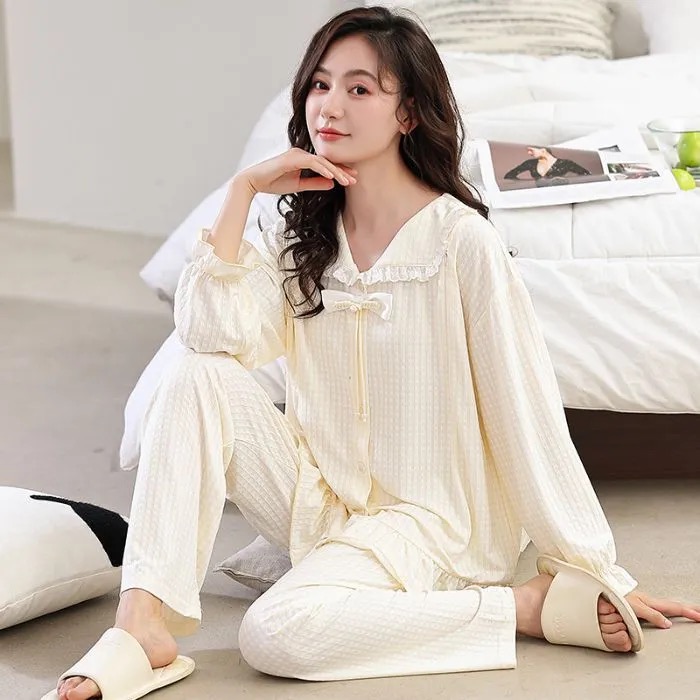 冰感莫代尔薄款月子服外出夏季产后吸汗透气孕妇哺乳衣喂奶家居服