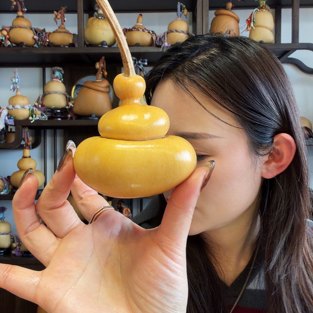 ༺***༻微瑕钱袋子葫芦摆件