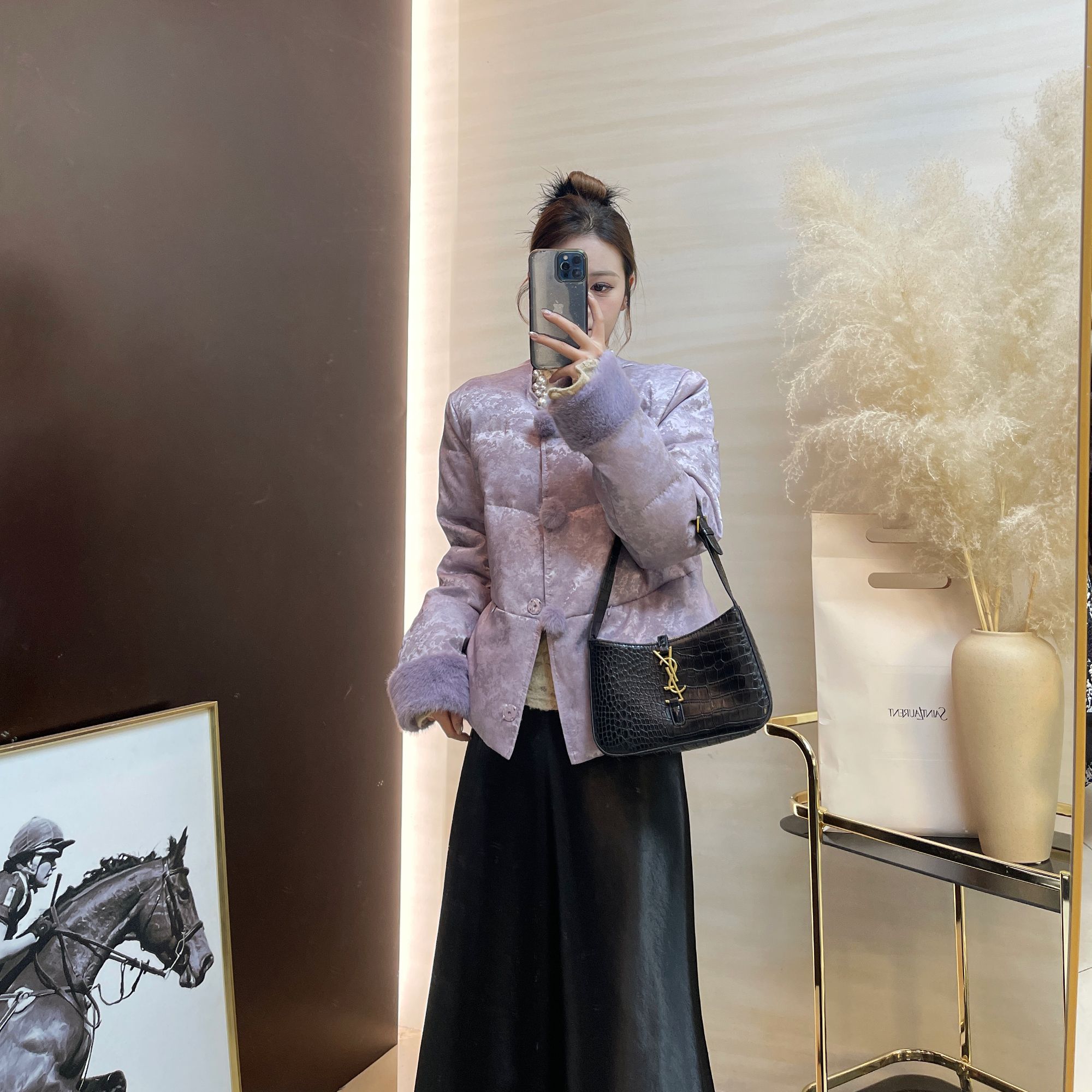 冬季加厚棉服宽松毛毛球款圆领百搭时尚