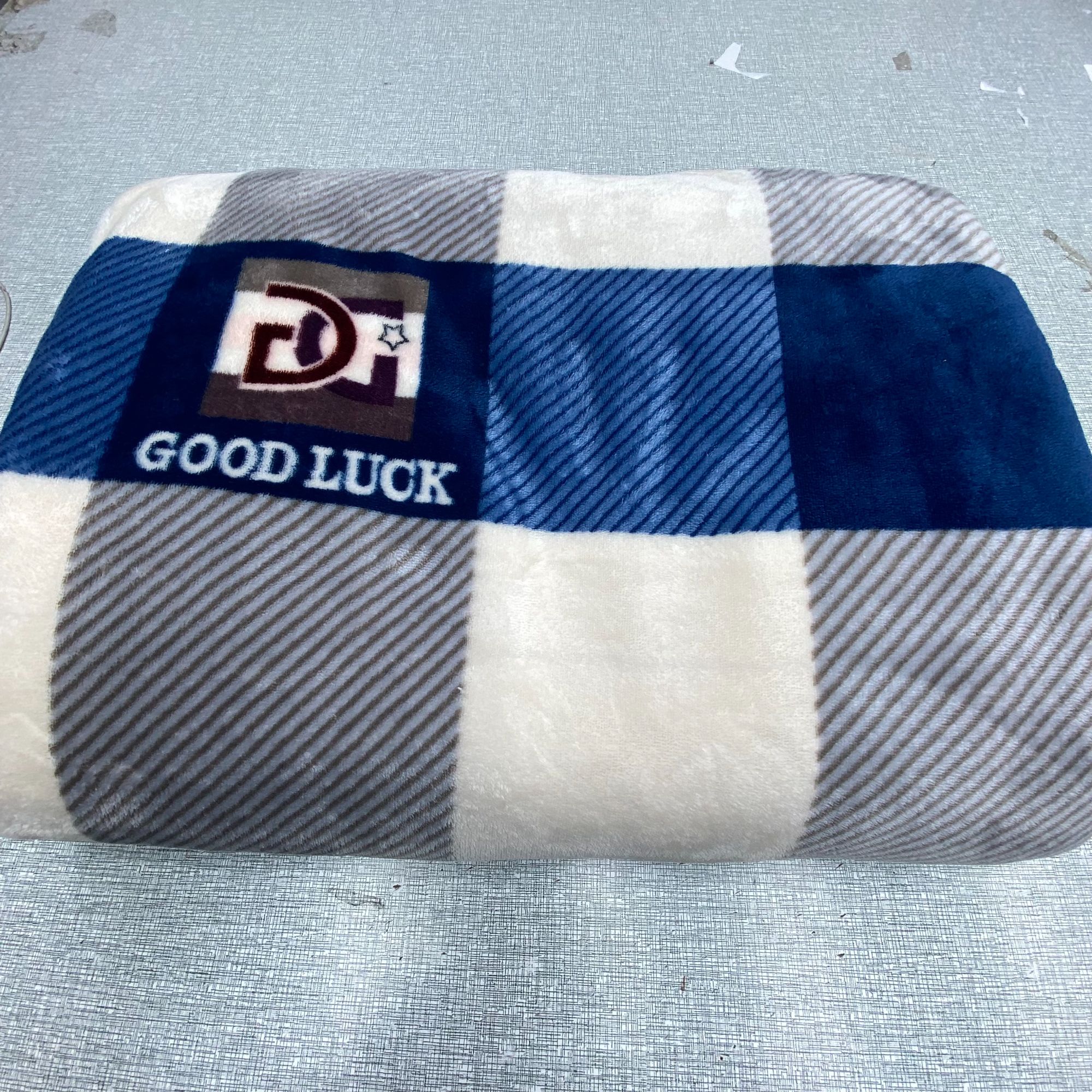 蓝大格 绒单被套  200/230cm  