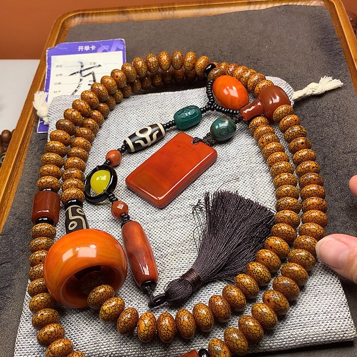 夜***黑吊坠星月菩提脖挂