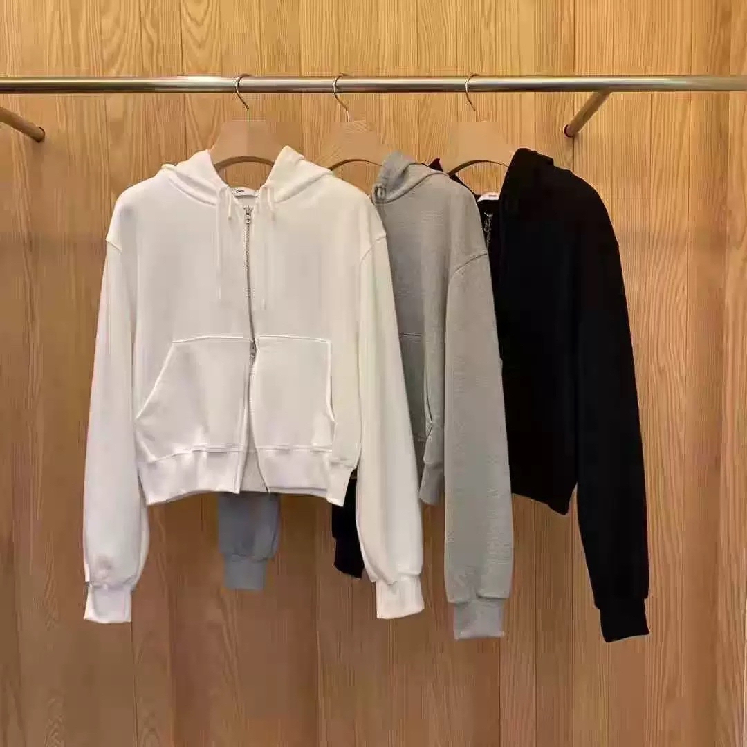 韩国东大门代choi秋新时尚拉链百搭休闲连帽卫衣外套