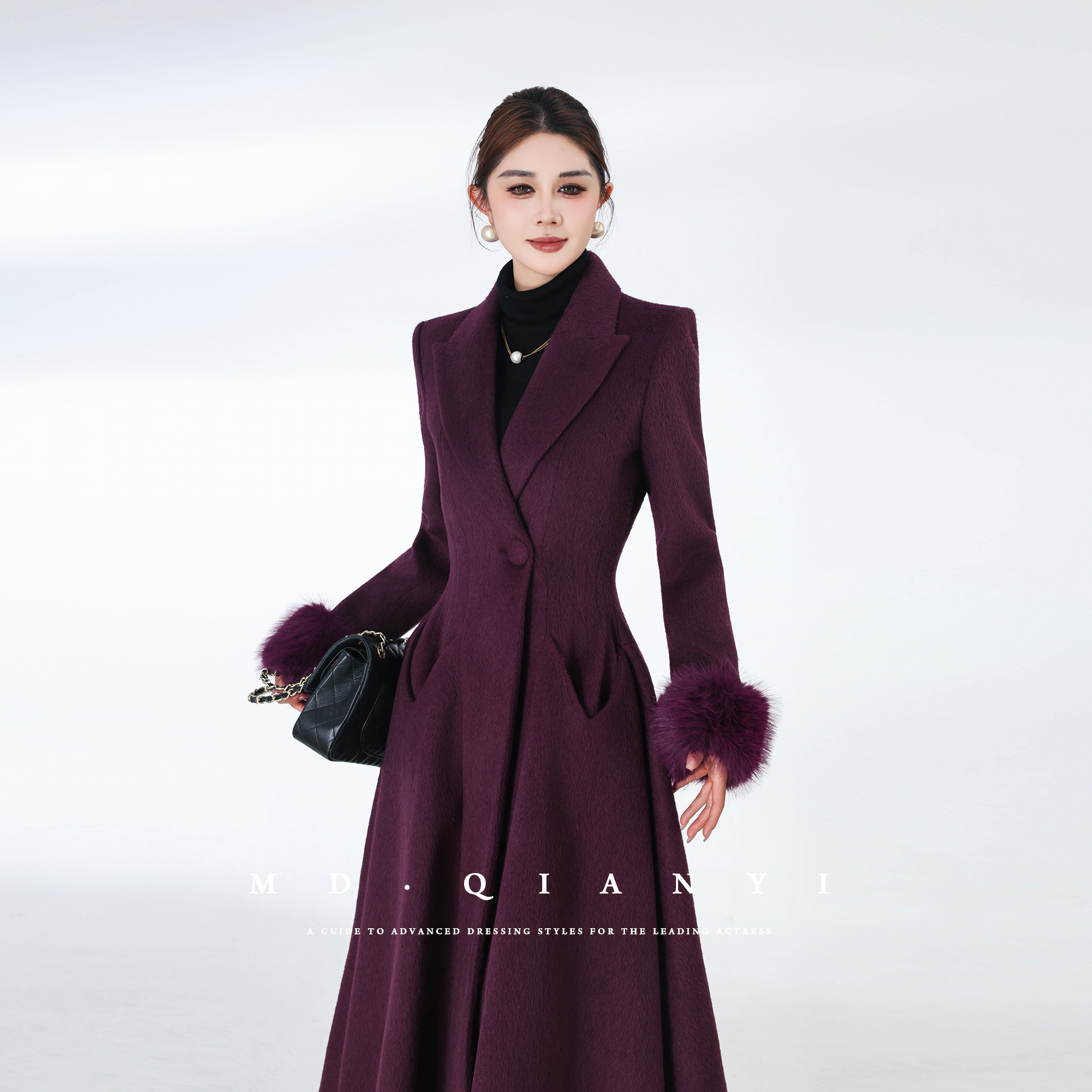 MD定制·杨千亿【向暖而生】2025冬季新款羊毛毛呢外套百搭时尚休闲