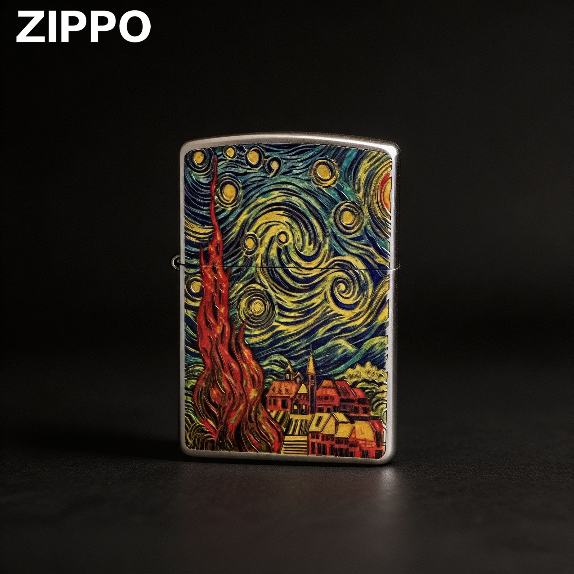 zippo打火机【梵高】彩印官方正品男生走心实用礼物七夕节
