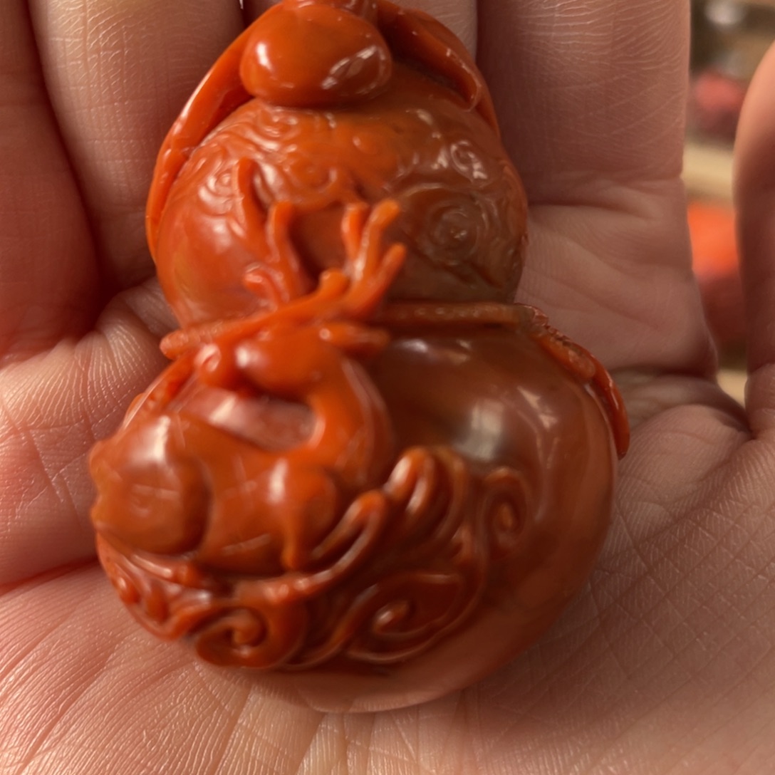 南红玛瑙珠子葫芦未镶嵌