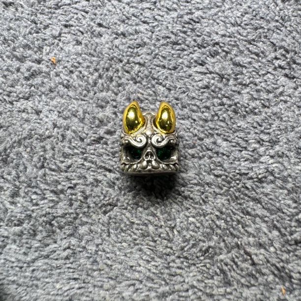 铜树脂吊坠 阿呆文玩配饰 上下孔道 直径11 