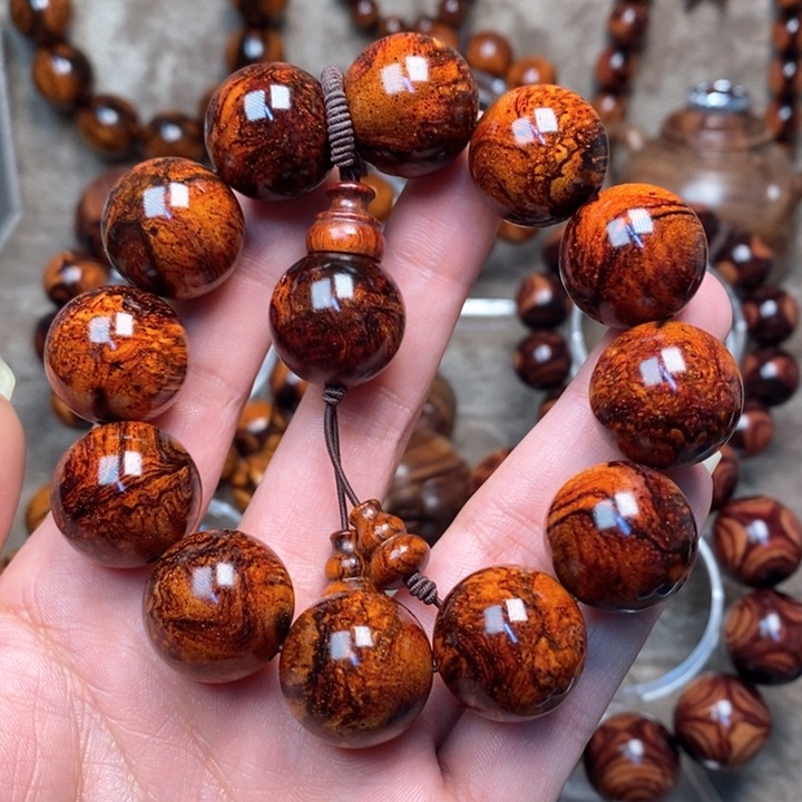 黄花梨/降香黄檀好*紫油梨成品加工手串