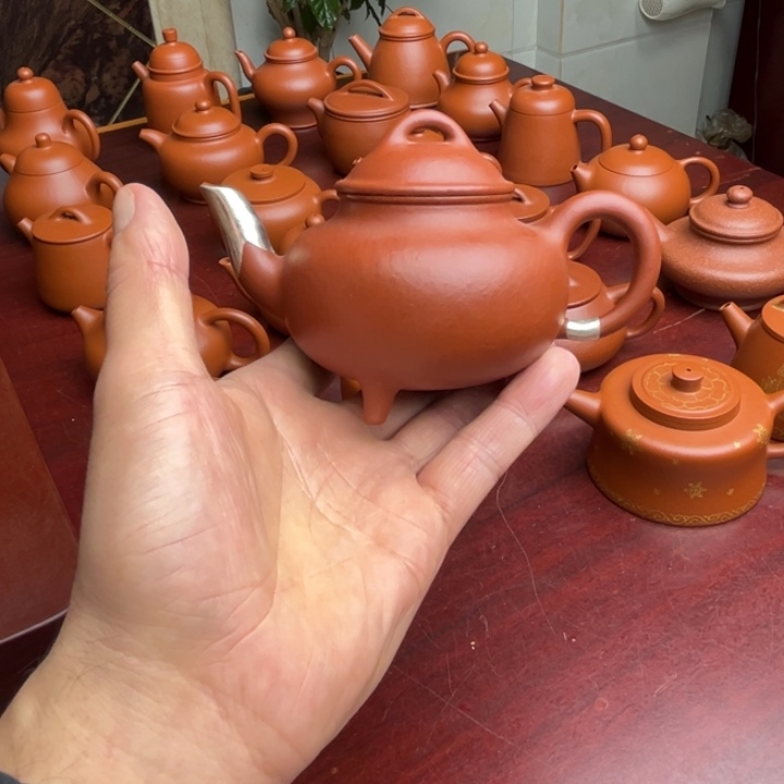 高***白茶壶紫砂黄龙山朱泥、手箬料