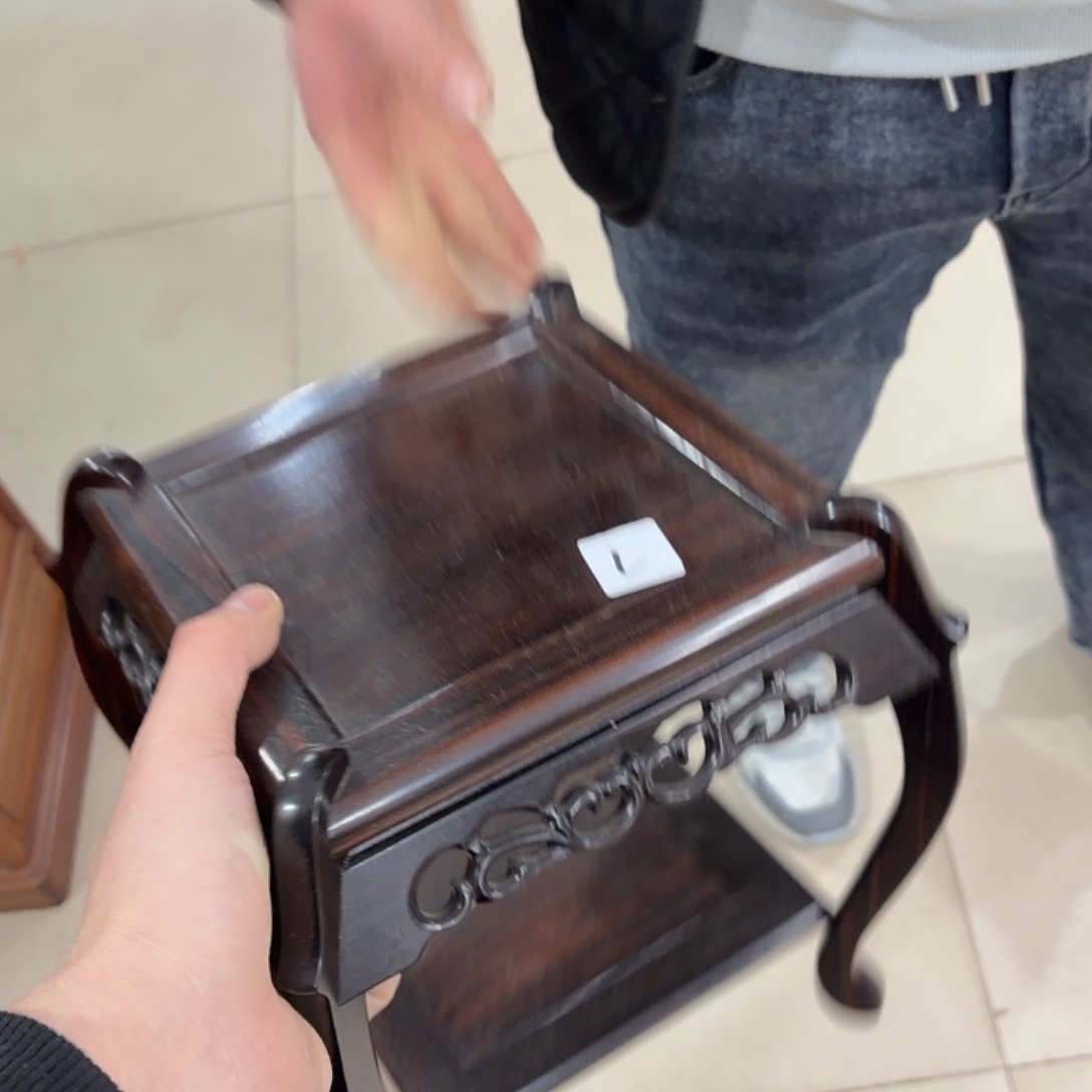 金****家具条纹乌木类般若中古美术工艺品