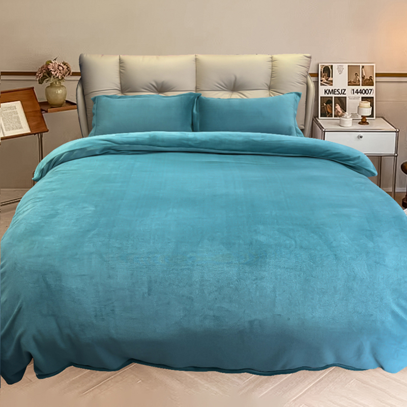 【7.8斤四件套】柔软舒适加厚亲肤双面绒绒被毛绒纯色宿舍