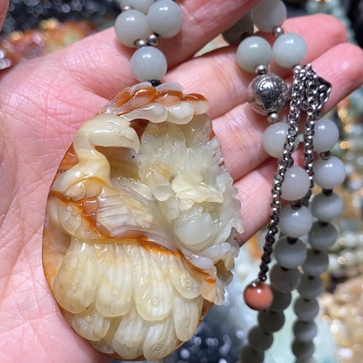 蛇纹石玉毛衣链未镶嵌