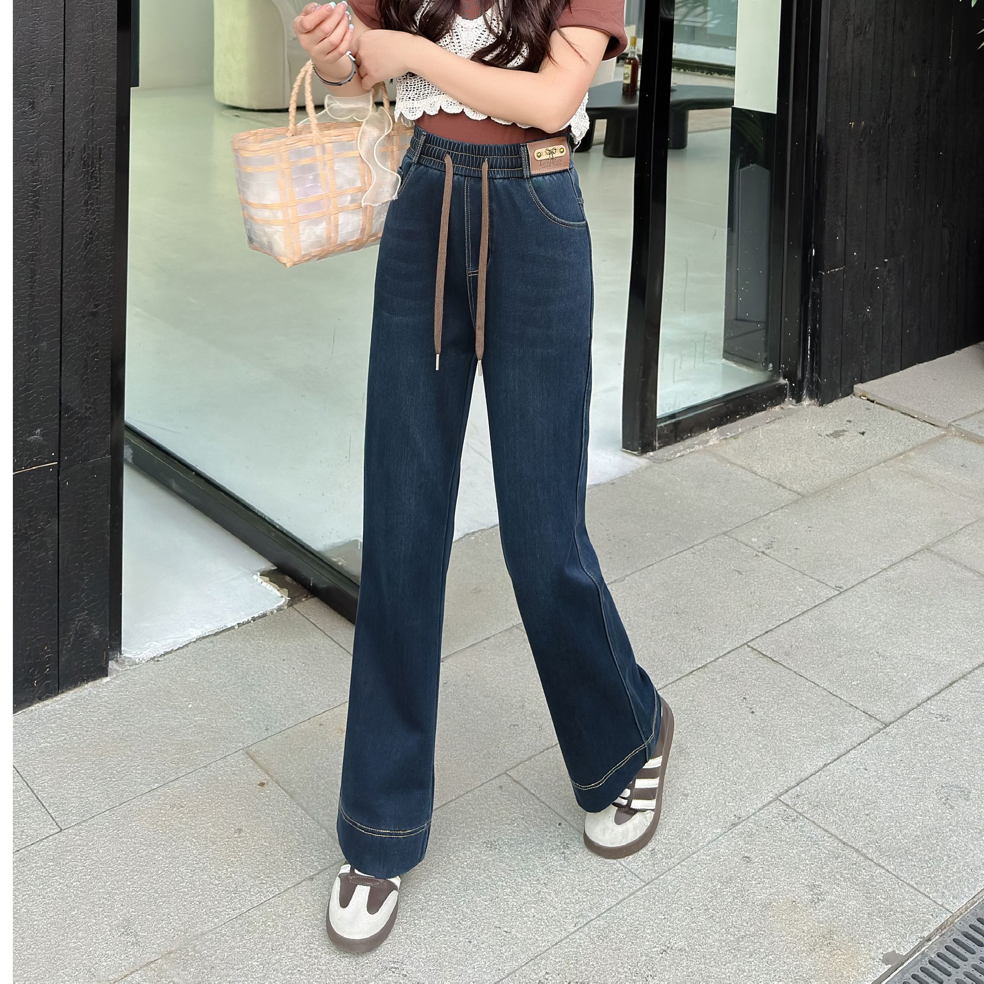 女款百搭时尚牛仔裤297-256