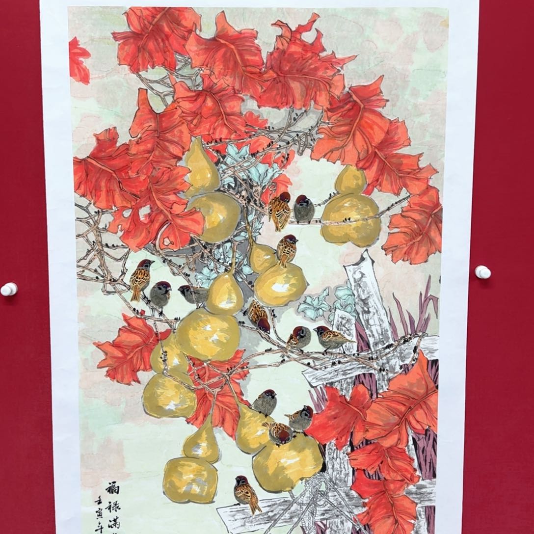 国画蓝****哥国画庆友老师作品