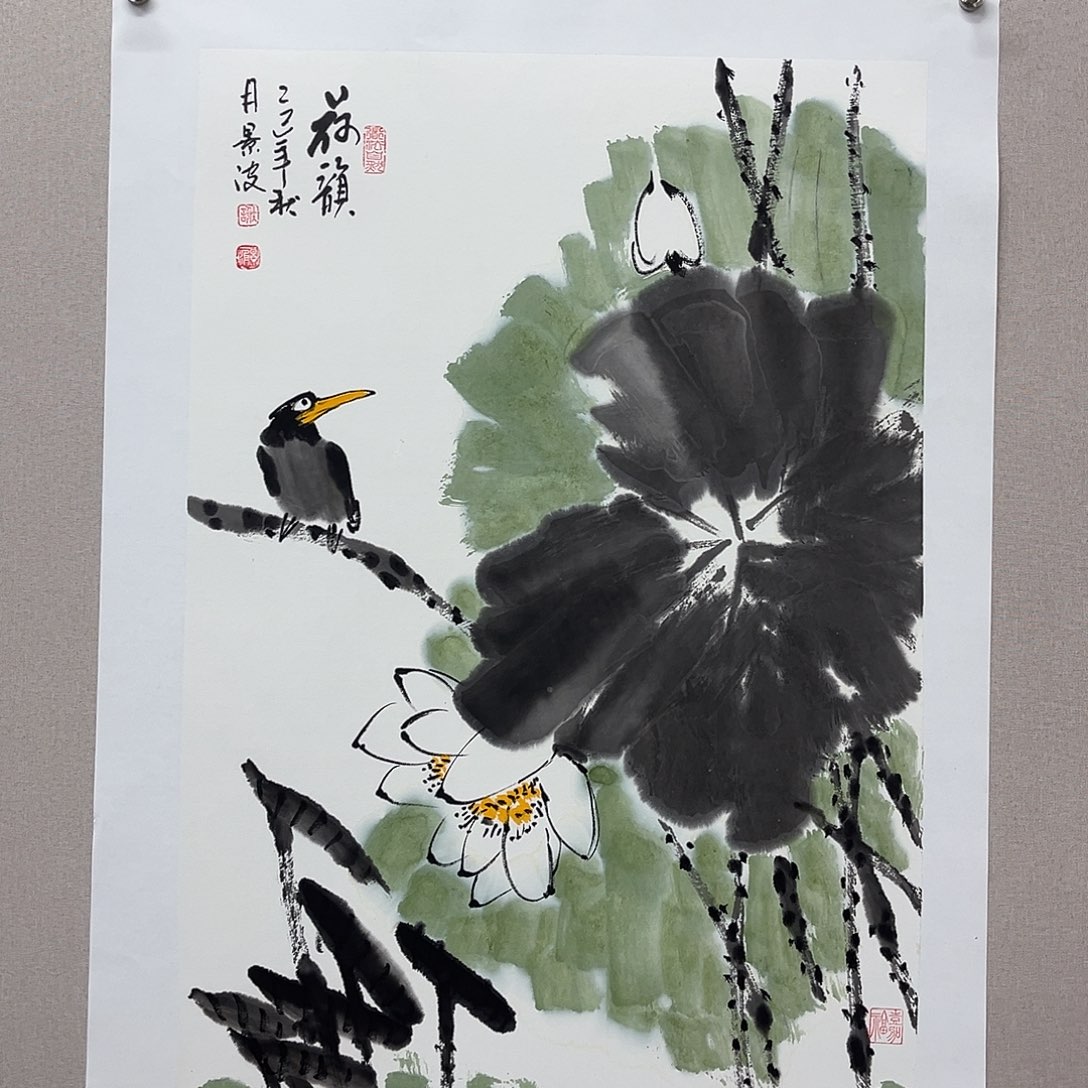 国画艺术家真人手绘