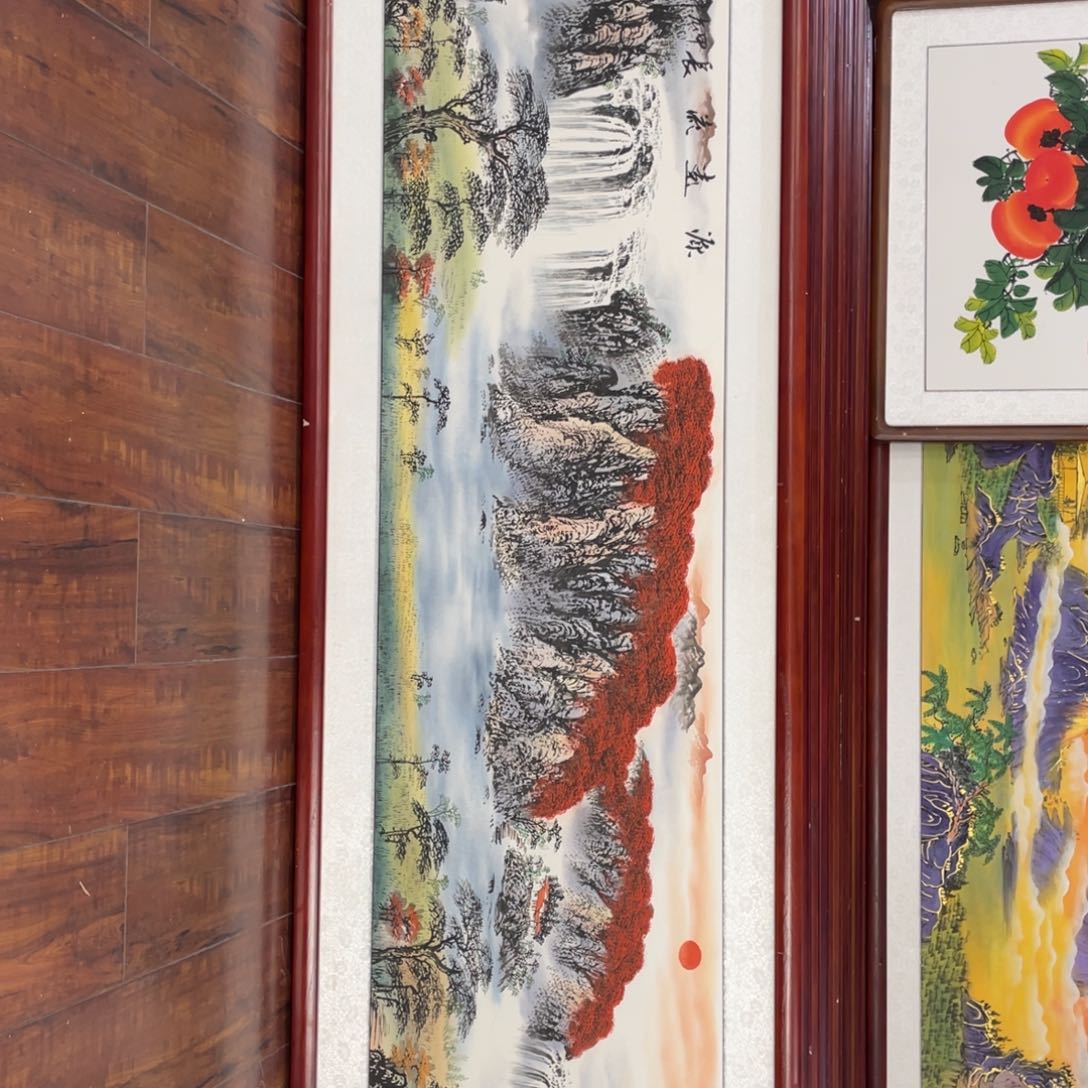 国画带框尺寸48*163厘米