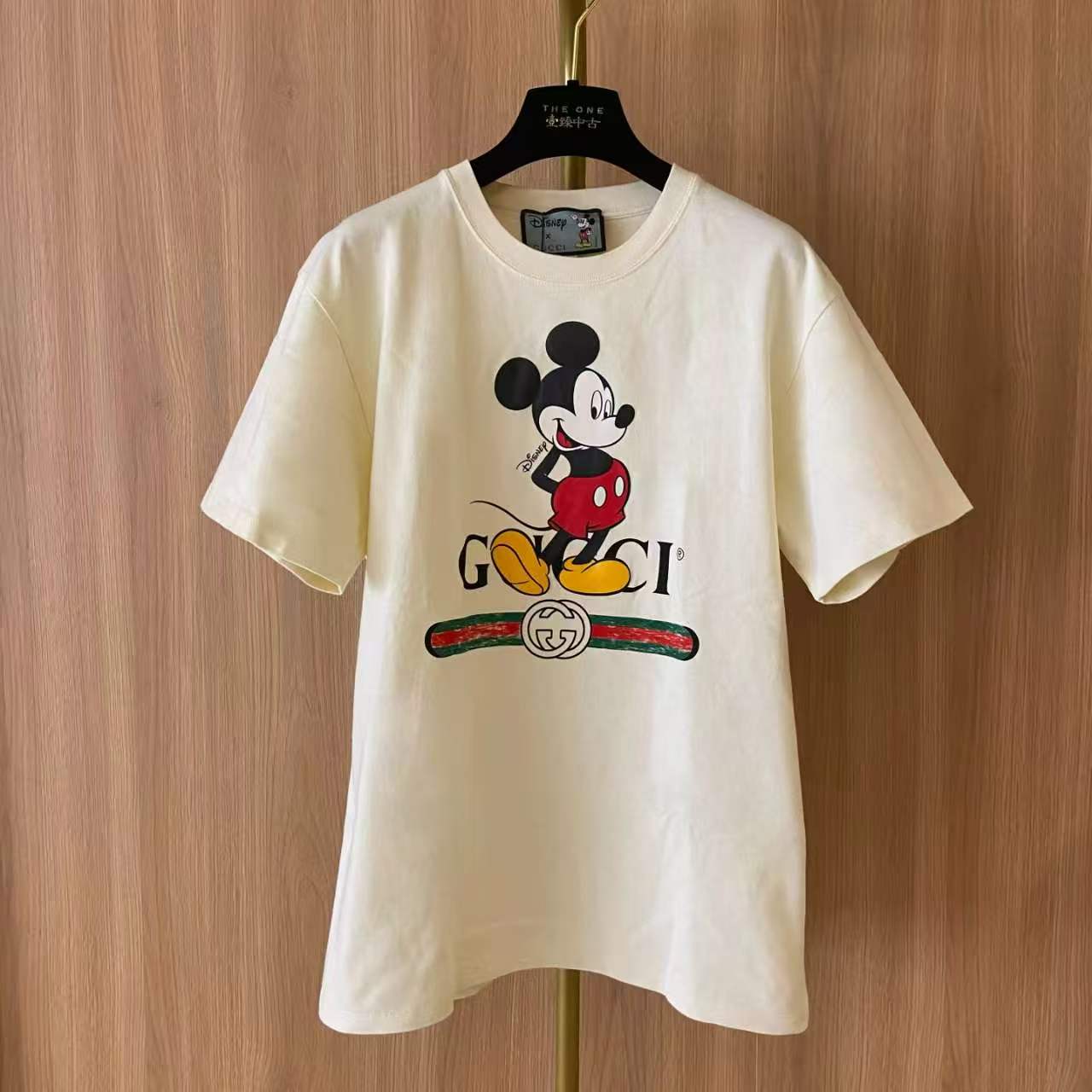 99新 GUCCI/古驰 白色米奇老鼠联名短袖 /66923589/代卖服务