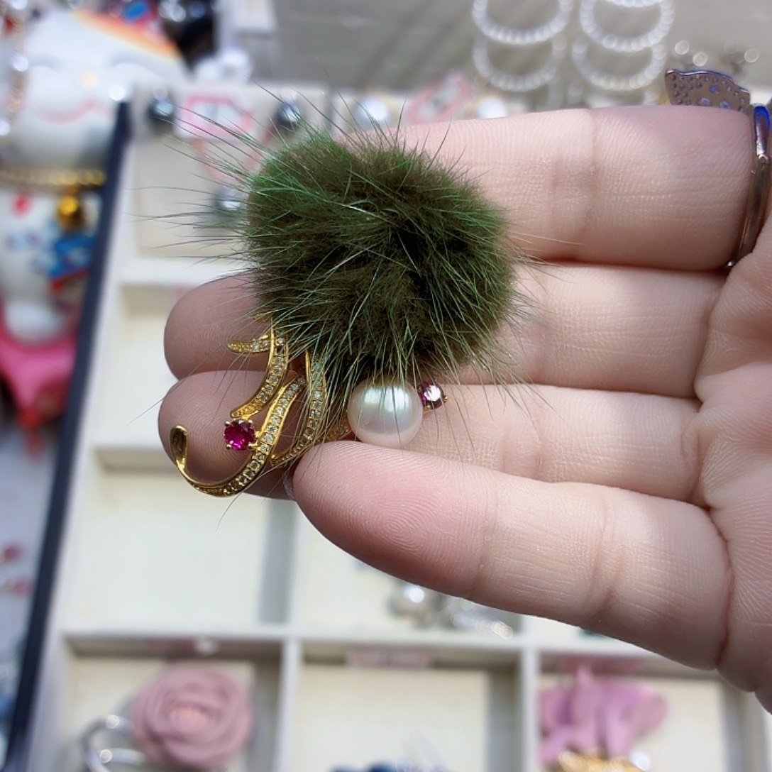 合金淡水珍珠耳饰