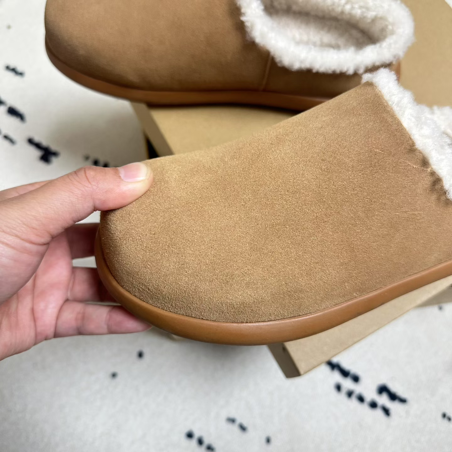 冬季加绒保暖包头懒人穆勒鞋一脚蹬勃肯鞋