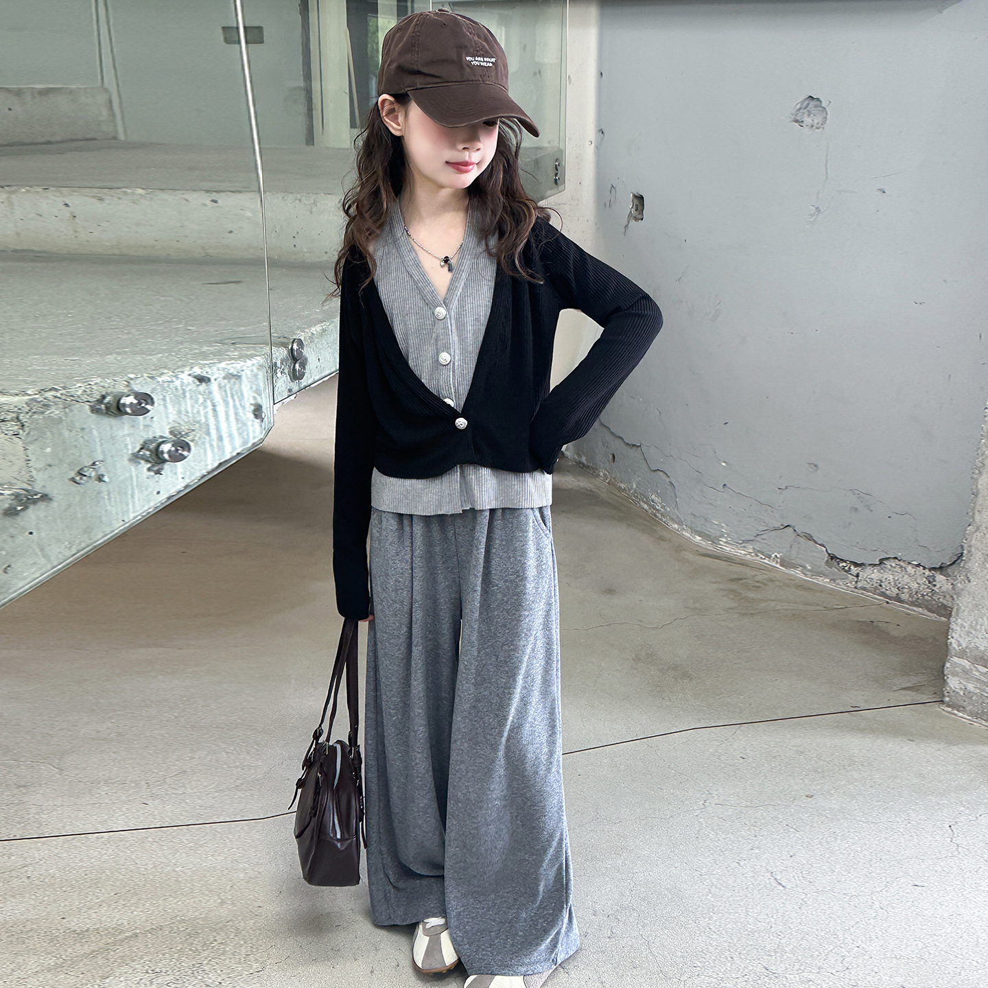 女童春秋款韩版休闲假两件套装2025新款女大童洋气时髦儿童秋装潮