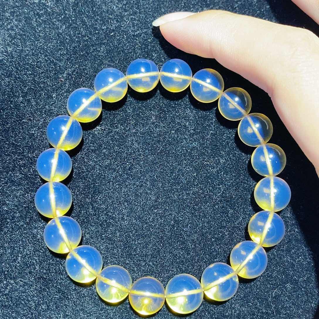 ****二蓝珀未镶嵌珠宝奇石9MM 