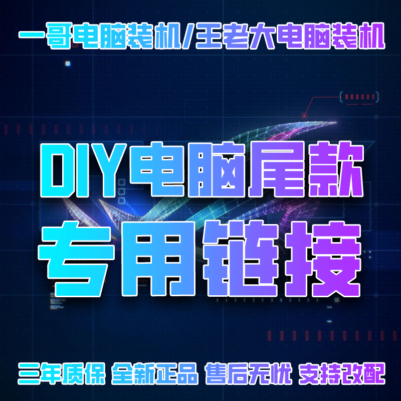 DIYdiy电脑尾款专用链接网红海景房小白装机日记电脑diy