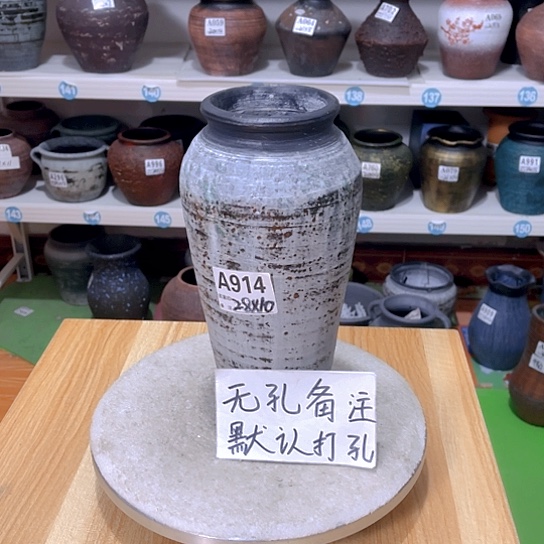 红陶手工制作工艺花盆