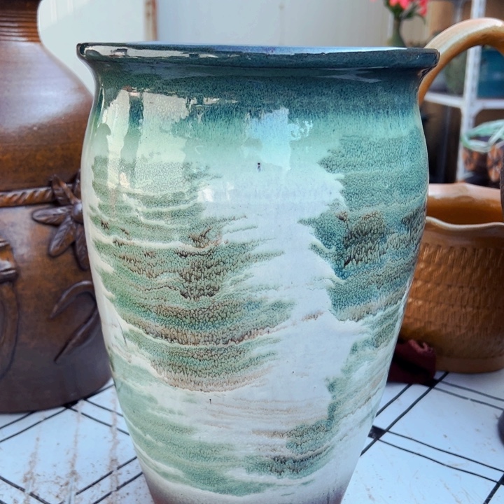 紫砂花盆高约31口约20